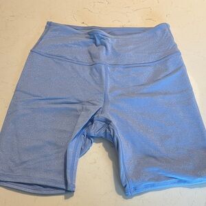 ALO Yoga Light Blue Bike Shorts